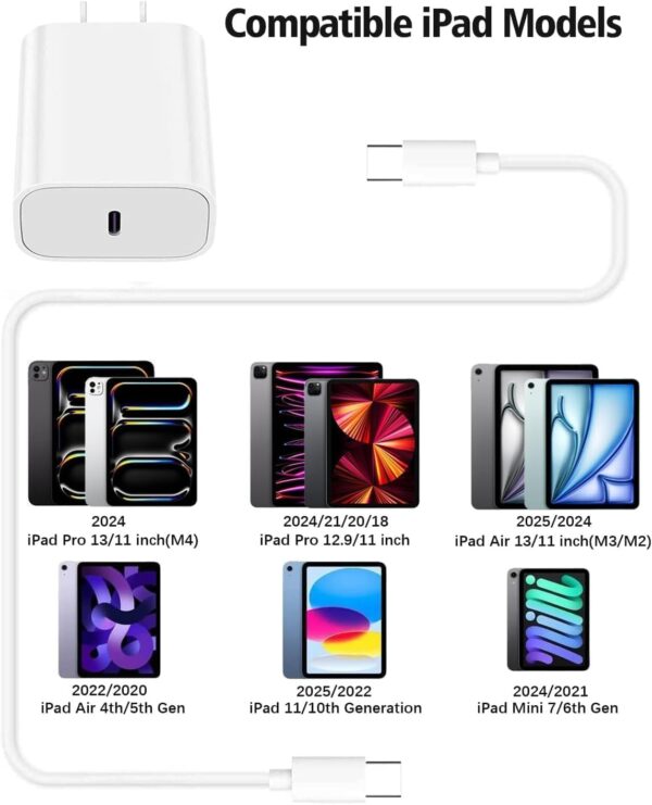 10FT USB-C iPad Charger Cable with 20W Fast Power - Image 4