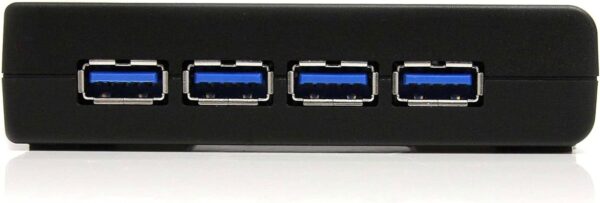 StarTech 4-Port USB 3.0 SuperSpeed Hub with Power Adapter 4 Ports, Black - Image 5