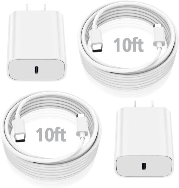 10FT USB-C iPad Charger Cable with 20W Fast Power