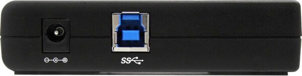 StarTech 4-Port USB 3.0 SuperSpeed Hub with Power Adapter 4 Ports, Black - Image 3
