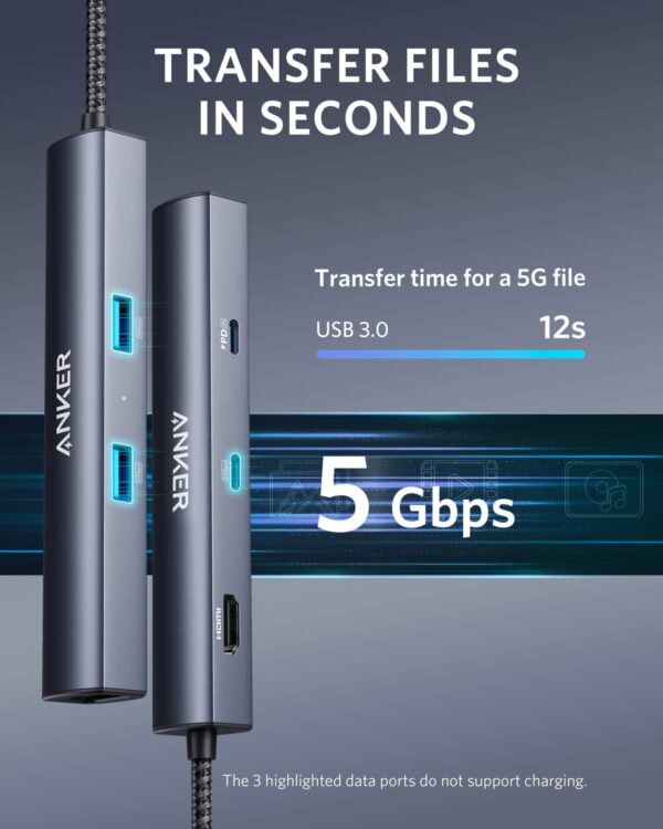 Anker 6-in-1 USB C Hub with 65W PD, 4K HDMI & Ethernet | Mac/iPad/XPS Compatible - Image 5
