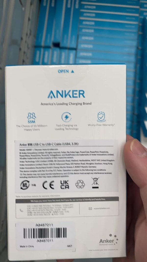 Anker USB-C Cable 240W, 40Gbps, 8K Video – 3.3ft - Image 8