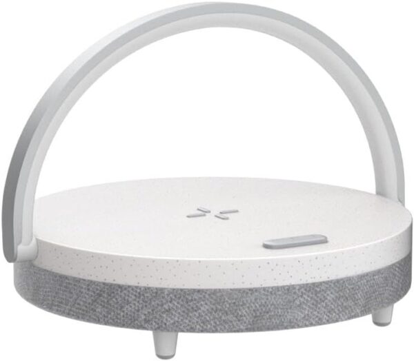 EZVALO Gift for Her, Music Table Lamp with Wireless Charger, 4 Round, White - Image 4