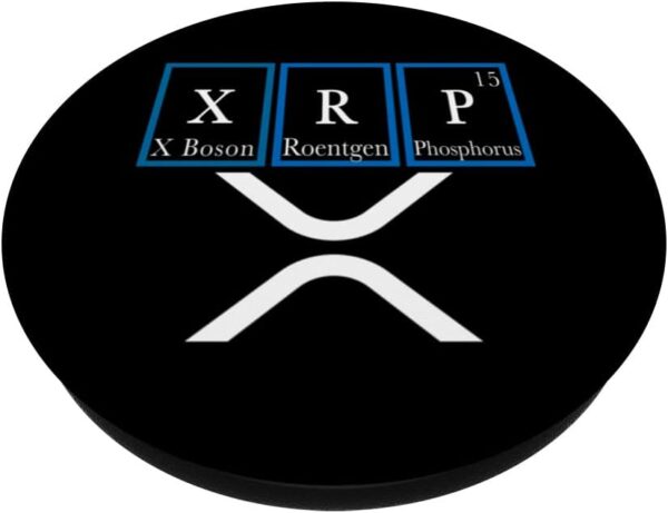 Xrp Ripple Logo Periodic Table Crypto Art Gift PopSockets Swappable Black - Image 2