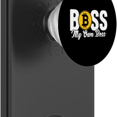Bitcoin Boss My Own Funny BTC Crypto Gift PopSockets PopWallet Black