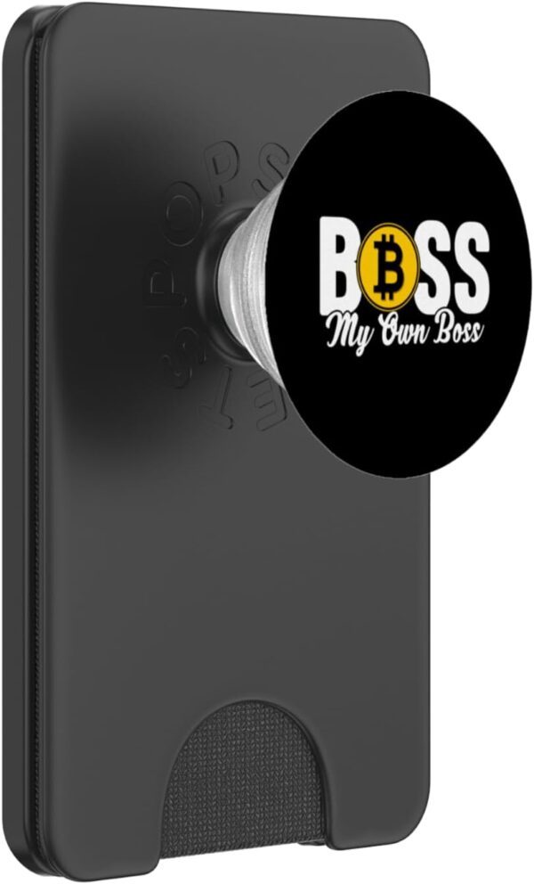 Bitcoin Boss My Own Funny BTC Crypto Gift PopSockets PopWallet Black