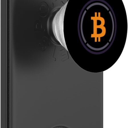 Wrapped Bitcoin WBTC Cryptocurrency Crypto Trader Gift Black PopSockets