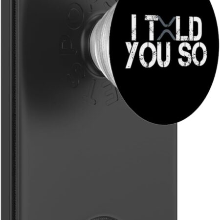 XRP told you so Distressed Vintage Dark Crypto Trader Gift PopSockets Black