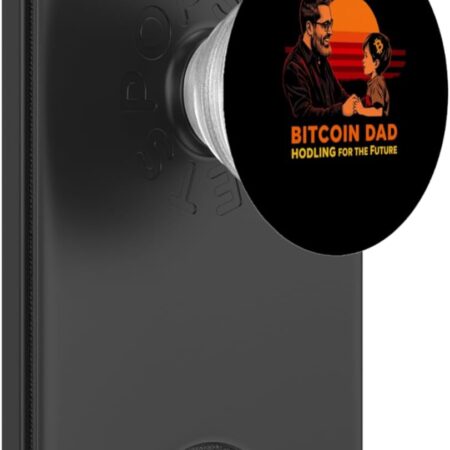 Crypto Dad Design Bitcoin Investor Gift HODL Legend PopSockets Black