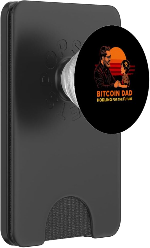 Crypto Dad Design Bitcoin Investor Gift HODL Legend PopSockets Black