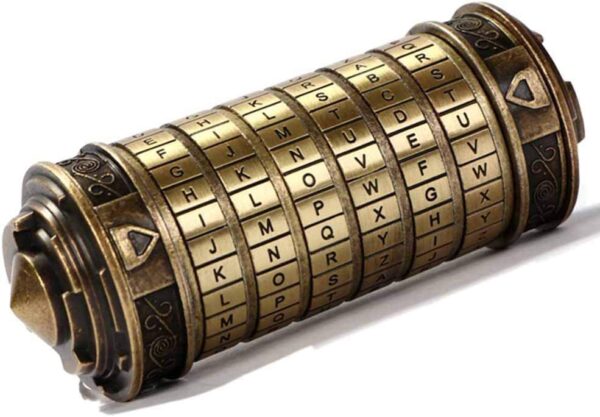 Cryptex Da Vinci Code Mini Lock Puzzle Boxes with Hidden Brass