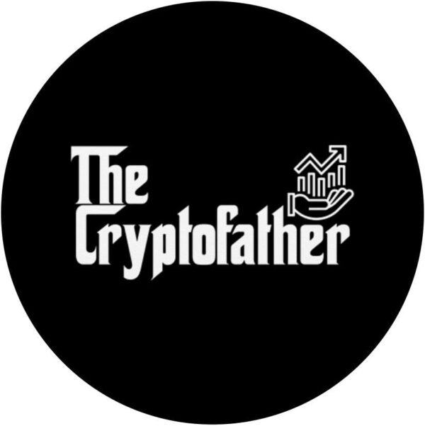 The Crypto Father Funny Cryptocurrency Trader Dad Gift PopSockets Black - Image 3