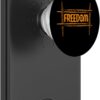 Freedom Bitcoin Funny BTC Crypto Gift for Dad PopSockets Black