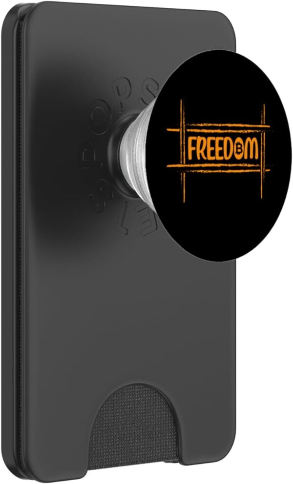 Freedom Bitcoin Funny BTC Crypto Gift for Dad PopSockets Black