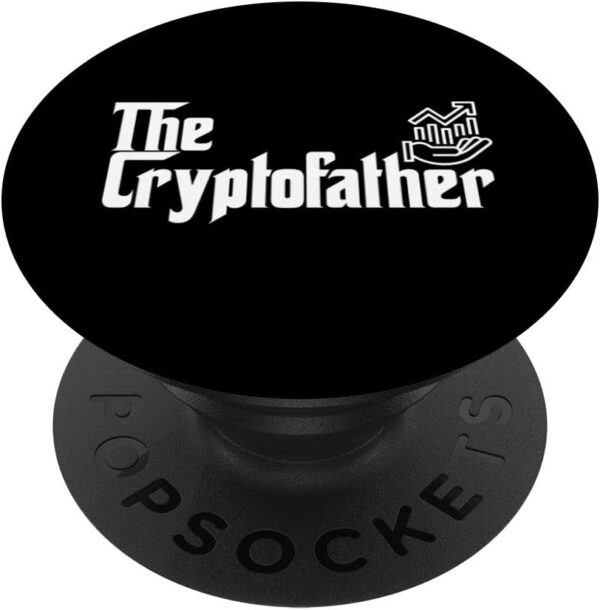 The Crypto Father Funny Cryptocurrency Trader Dad Gift PopSockets Black