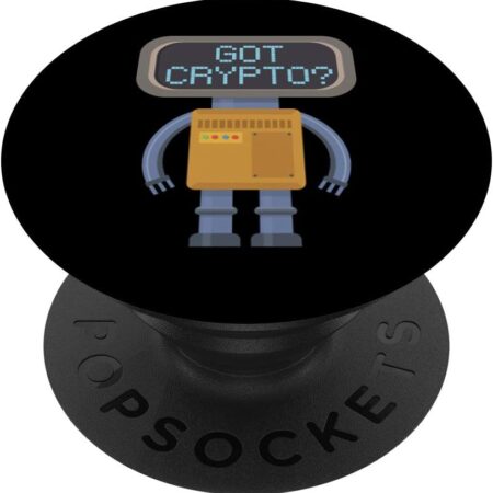 Got Crypto Currencies Robot Digital Gold Bitcoin Gift PopSockets Black