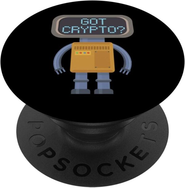 Got Crypto Currencies Robot Digital Gold Bitcoin Gift PopSockets Black