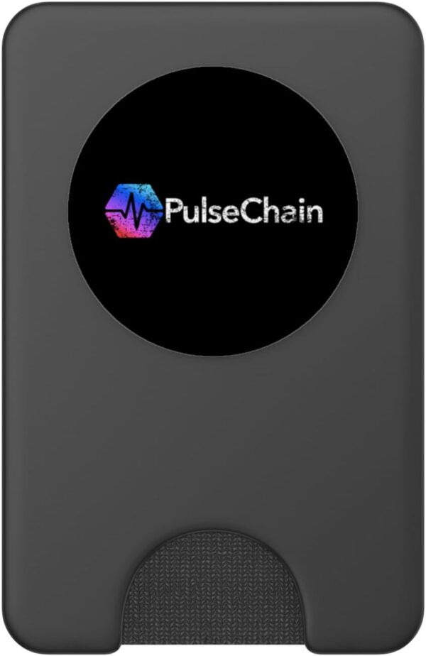 Pulse Chain PLS Logo Vintage Distressed Crypto Trader Gift PopSockets Black - Image 2
