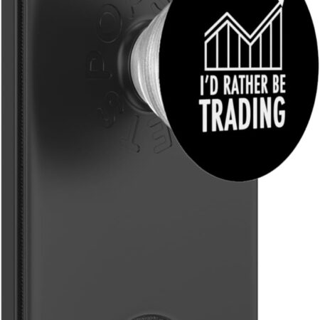I Rather be Trading Crypto Forex Stock Market Trader Gift PopSockets Black