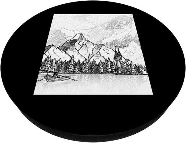 Bitcoin Art Crypto Cryptocurrency Lover Men Women HODL Gift PopSockets Black - Image 2