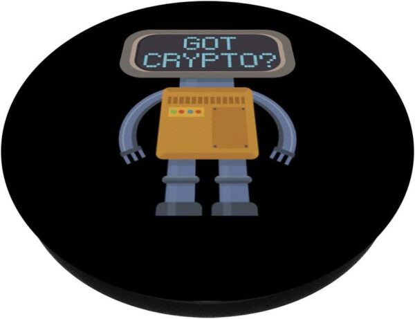 Got Crypto Currencies Robot Digital Gold Bitcoin Gift PopSockets Black - Image 2