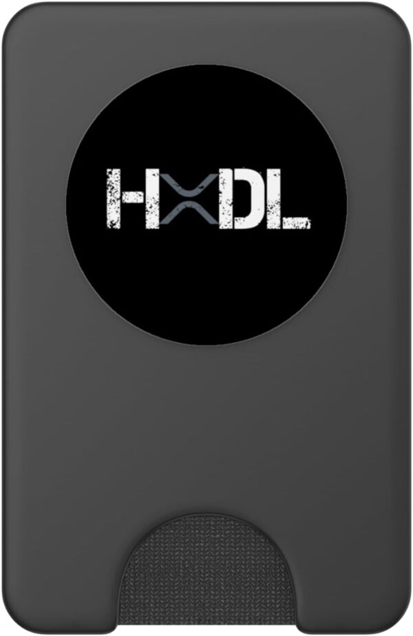 XRP HOLD Distressed Dark Crypto Trader Gift PopSockets PopWallet for Black - Image 2