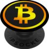 Bitcoin crypto for men funny gift idea PopSockets Swappable PopGrip Black