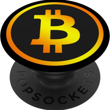 Bitcoin crypto for men funny gift idea PopSockets Swappable PopGrip Black