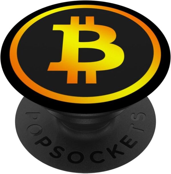 Bitcoin crypto for men funny gift idea PopSockets Swappable PopGrip Black