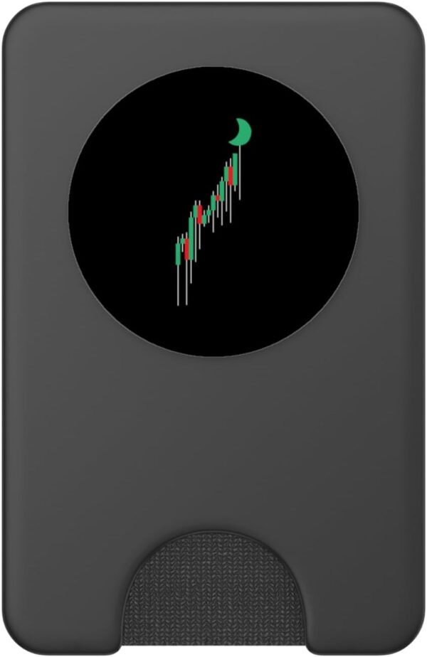 To Moon Stock Chart Trader Market Forex Crypto Gift PopSockets Black - Image 2