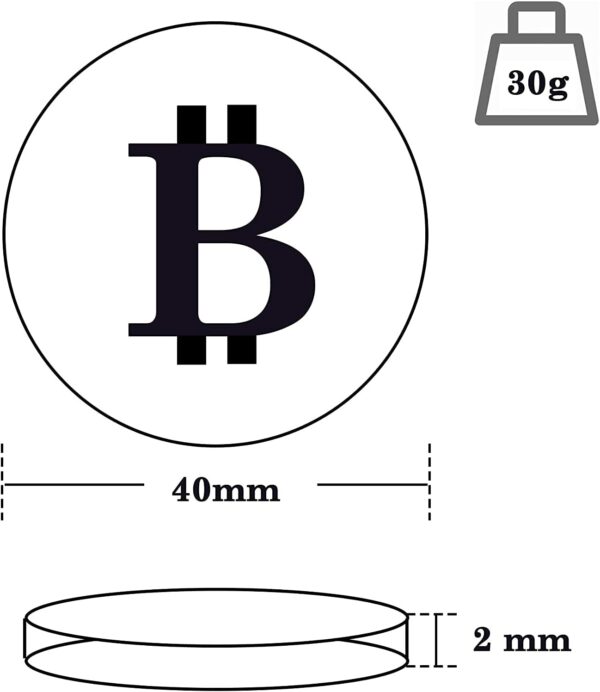 10 Pcs Bitcoin Coin Souvenir with Case, Physical Gold - Image 7