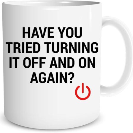 Funnwear Have You Tried Turning It Off And On 1 Count (Pack of 1), White
