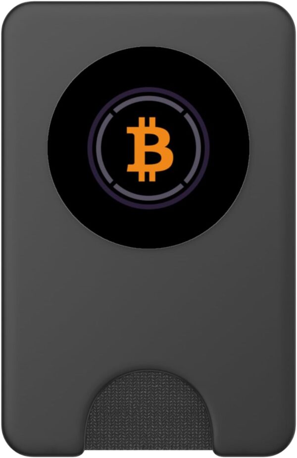 Wrapped Bitcoin WBTC Cryptocurrency Crypto Trader Gift Black PopSockets - Image 2