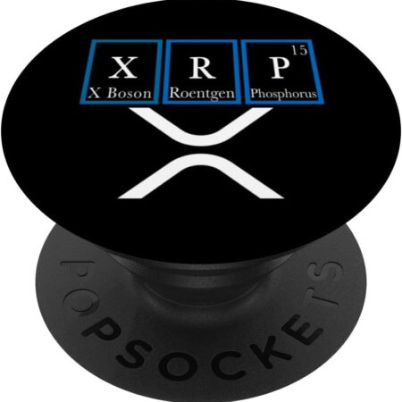 Xrp Ripple Logo Periodic Table Crypto Art Gift PopSockets Swappable Black