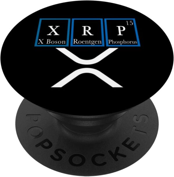 Xrp Ripple Logo Periodic Table Crypto Art Gift PopSockets Swappable Black