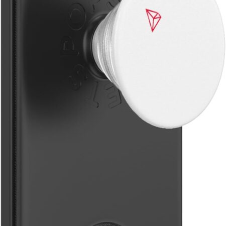Tron TRX Logo White Vintage Distressed Crypto Trader Gift PopSockets Black