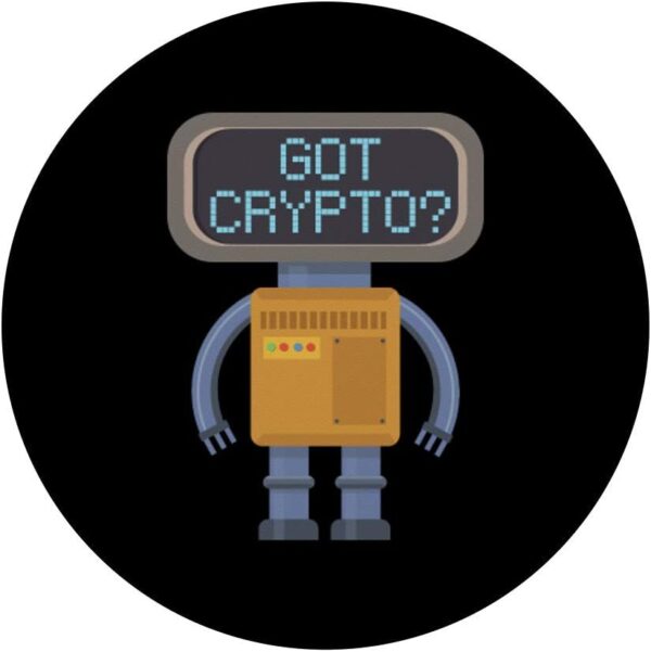 Got Crypto Currencies Robot Digital Gold Bitcoin Gift PopSockets Black - Image 3