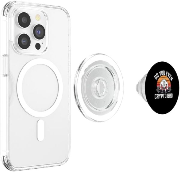 Bitcoin Crypto Bro Investor Trading Merch Gift PopSockets PopGrip for Clear - Image 3