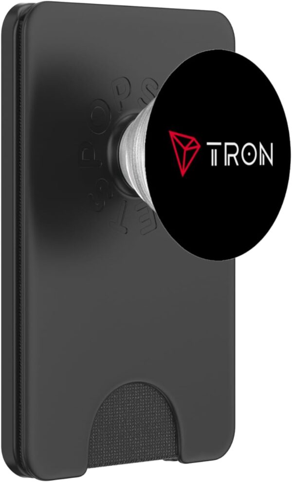 Tron TRX Cryptocurrency Crypto Trader Gift Logo White Colors PopSockets Black