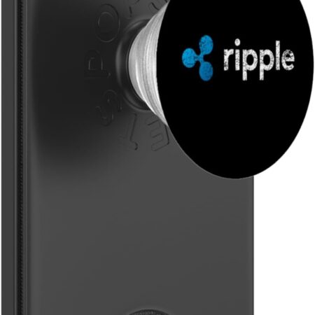 Ripple XRP Cryptocurrency Crypto Trader Gift Distressed PopSockets Black