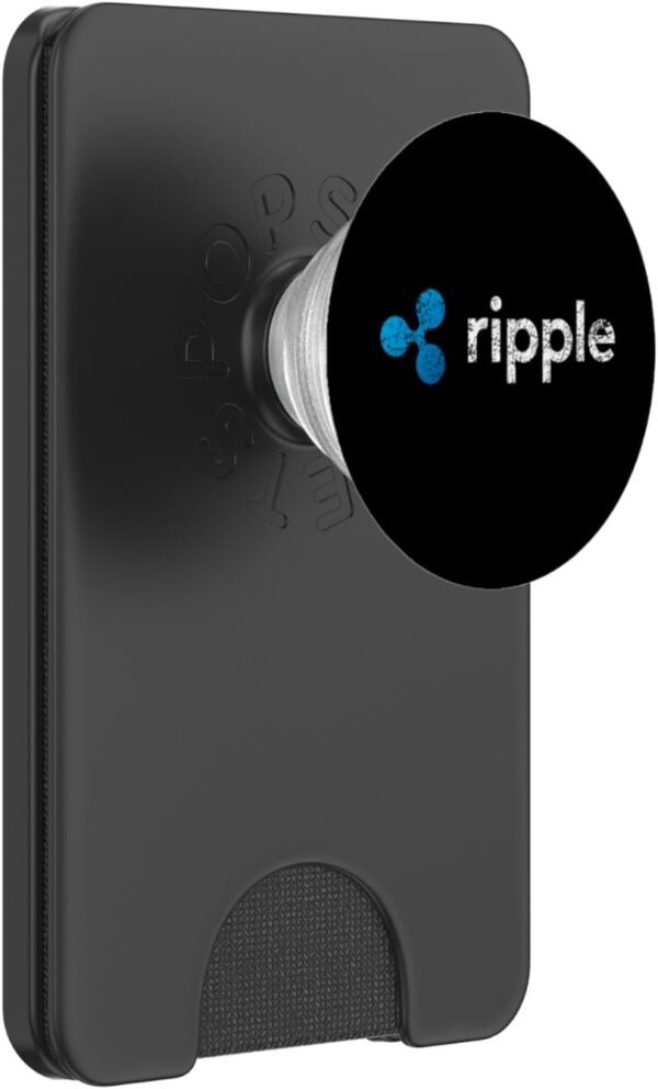 Ripple XRP Cryptocurrency Crypto Trader Gift Distressed PopSockets Black