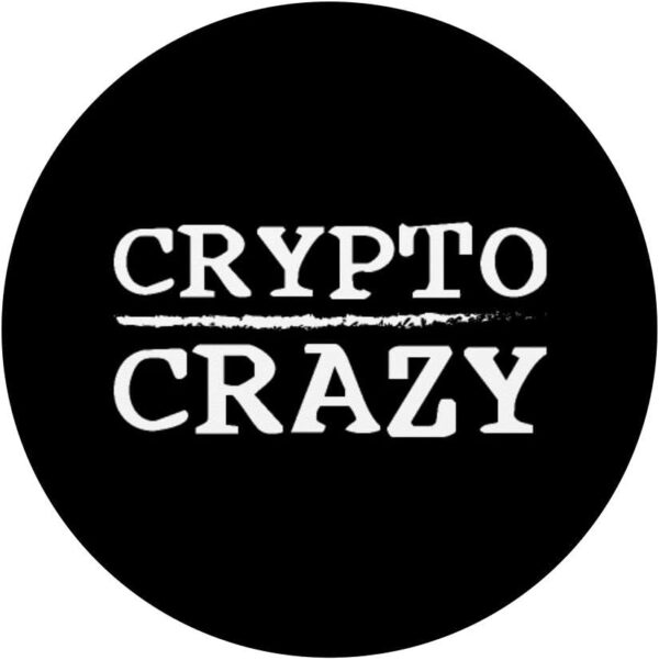 Crypto Crazy Digital Currency Bitcoin Lover Gift PopSockets Swappable Black - Image 3