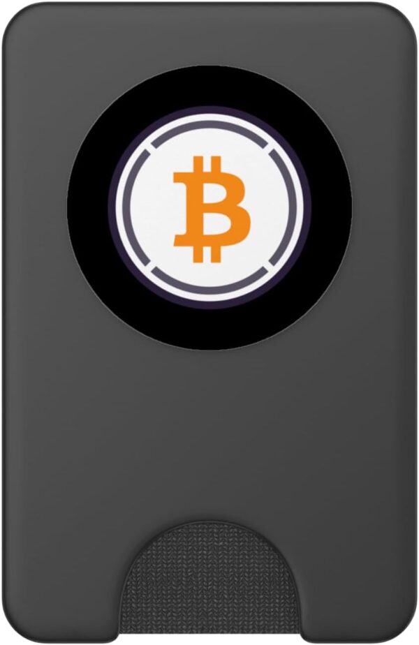 Wrapped Bitcoin WBTC Crypto Trader Gift White Colors PopSockets Black - Image 2