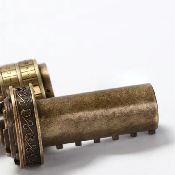 Unique Valentines Gift Cryptex Da Vinci Code Mini Lock Puzzle Bronze - Image 6