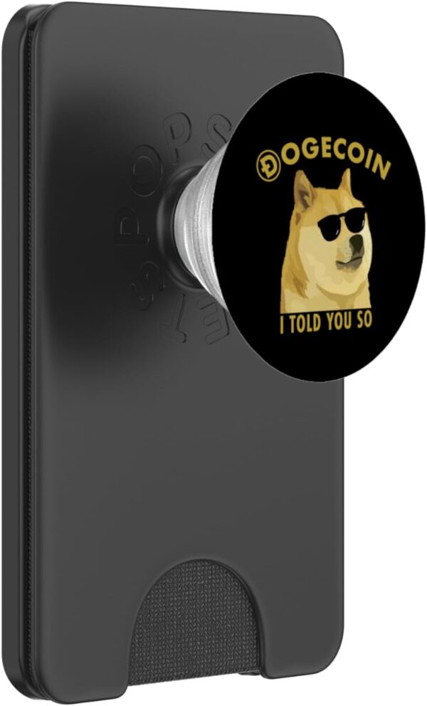 Funny Dogecoin I Told You So Crypto Doge Cryptocurrency Meme PopSockets Black