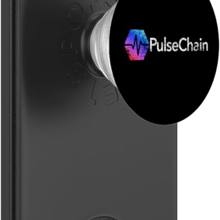 Pulse Chain PLS Logo Vintage Distressed Crypto Trader Gift PopSockets Black