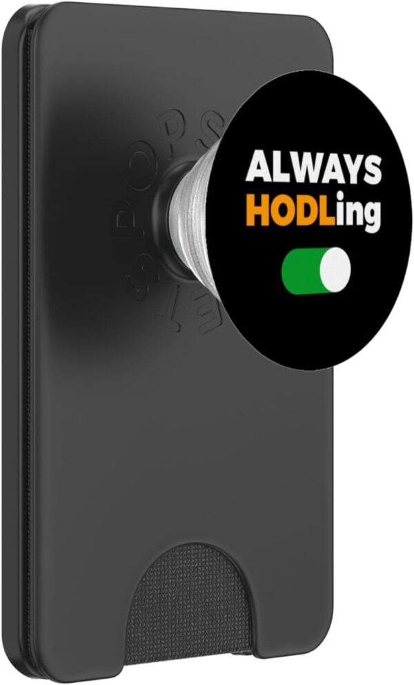 Bitcoin Hodl Hold Always HODL ON Crypto Currency PopSockets PopWallet Black