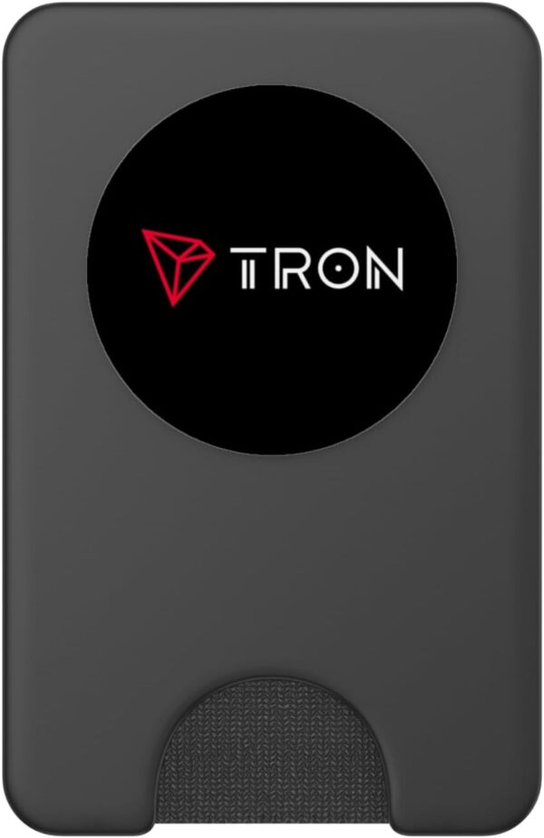 Tron TRX Cryptocurrency Crypto Trader Gift Logo White Colors PopSockets Black - Image 2