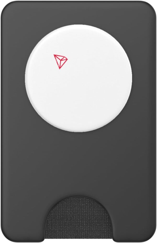 Tron TRX Logo White Vintage Distressed Crypto Trader Gift PopSockets Black - Image 2