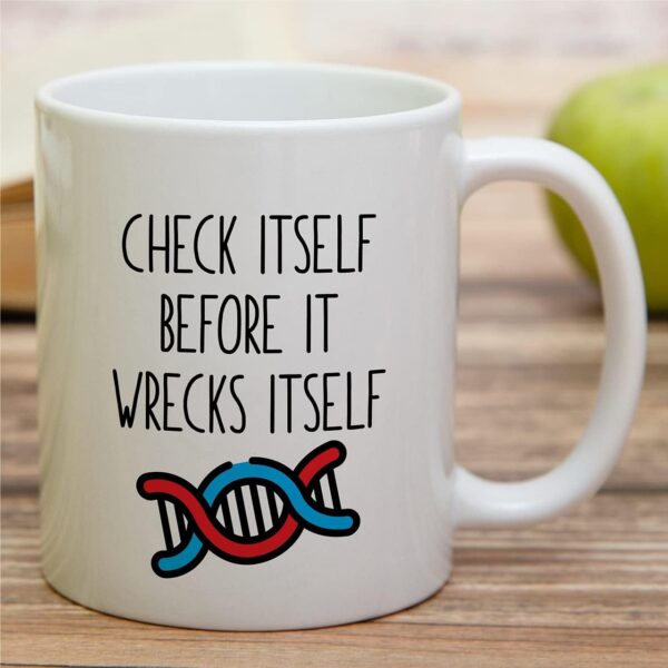 Retreez Funny Mug - Check Itself Before It Wrecks 11-Ounce, TCH011 - White - Image 4